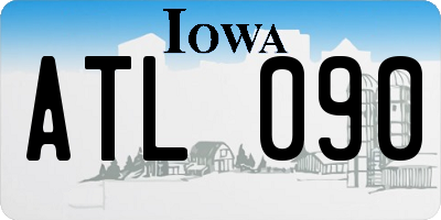 IA license plate ATL090