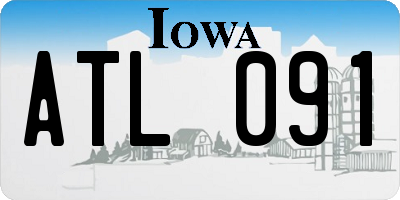 IA license plate ATL091