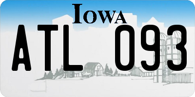 IA license plate ATL093