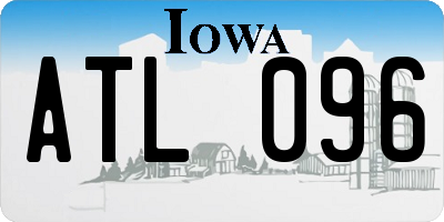 IA license plate ATL096