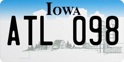 IA license plate ATL098