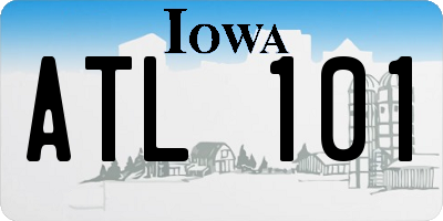 IA license plate ATL101