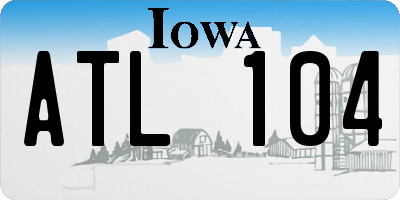 IA license plate ATL104