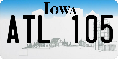 IA license plate ATL105
