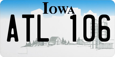 IA license plate ATL106