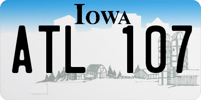 IA license plate ATL107