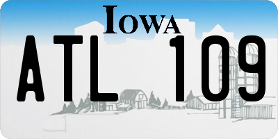 IA license plate ATL109