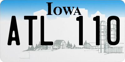 IA license plate ATL110