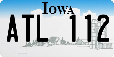IA license plate ATL112