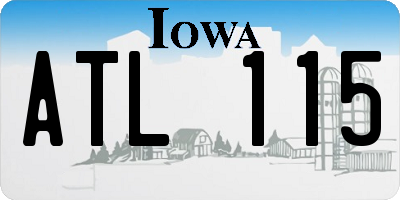 IA license plate ATL115