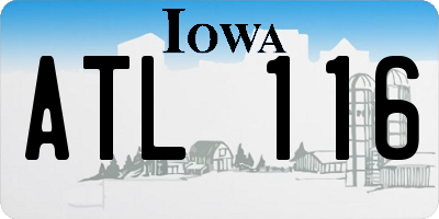 IA license plate ATL116