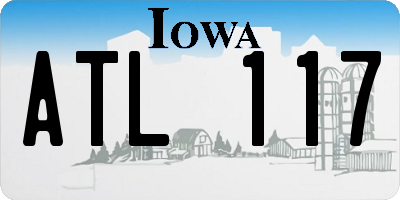 IA license plate ATL117