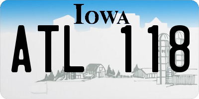 IA license plate ATL118