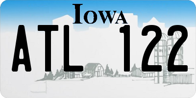 IA license plate ATL122