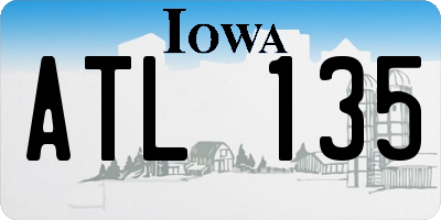 IA license plate ATL135