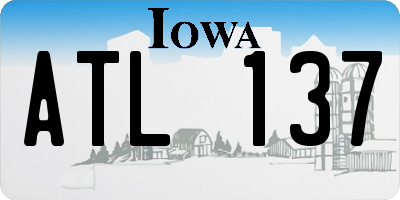 IA license plate ATL137