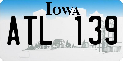 IA license plate ATL139