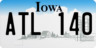 IA license plate ATL140