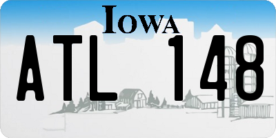 IA license plate ATL148