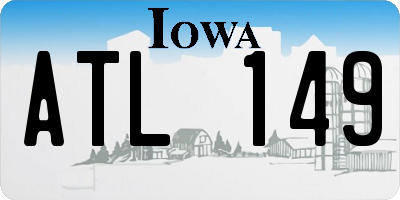 IA license plate ATL149