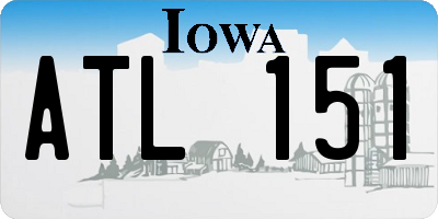 IA license plate ATL151