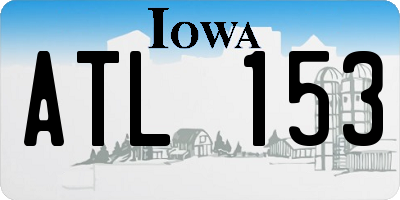 IA license plate ATL153