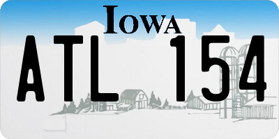 IA license plate ATL154