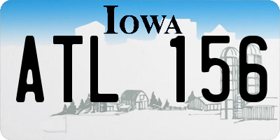 IA license plate ATL156