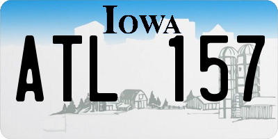 IA license plate ATL157