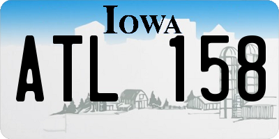 IA license plate ATL158