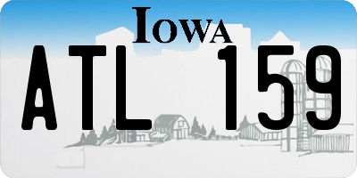IA license plate ATL159