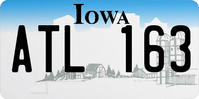 IA license plate ATL163