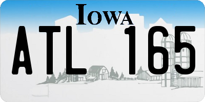 IA license plate ATL165