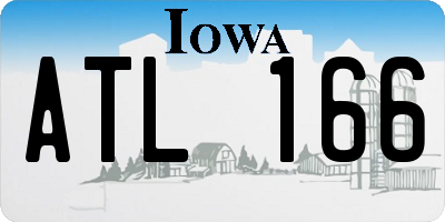 IA license plate ATL166