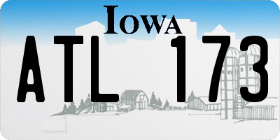IA license plate ATL173