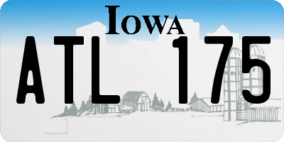 IA license plate ATL175