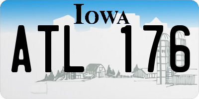 IA license plate ATL176