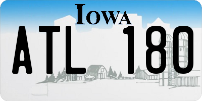 IA license plate ATL180