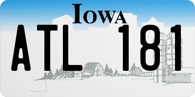 IA license plate ATL181