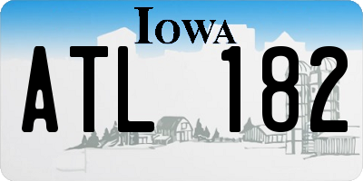 IA license plate ATL182
