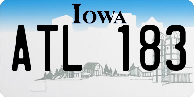 IA license plate ATL183
