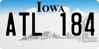 IA license plate ATL184
