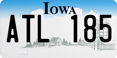 IA license plate ATL185