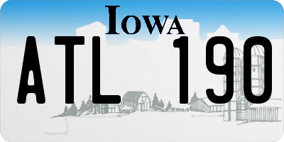 IA license plate ATL190