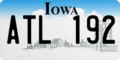 IA license plate ATL192
