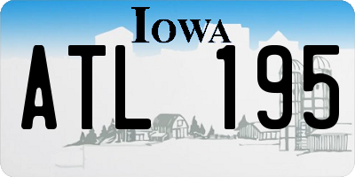 IA license plate ATL195