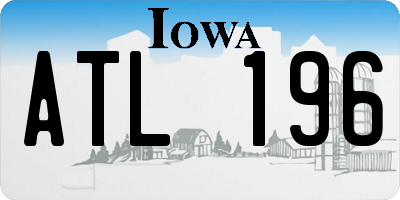 IA license plate ATL196