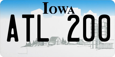 IA license plate ATL200