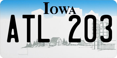 IA license plate ATL203