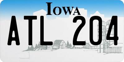IA license plate ATL204